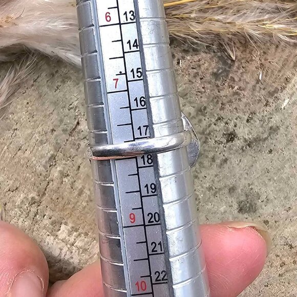 Nature Labradorite Triangular Shape 925 Ring ( Size 8) - Picture 8 of 9